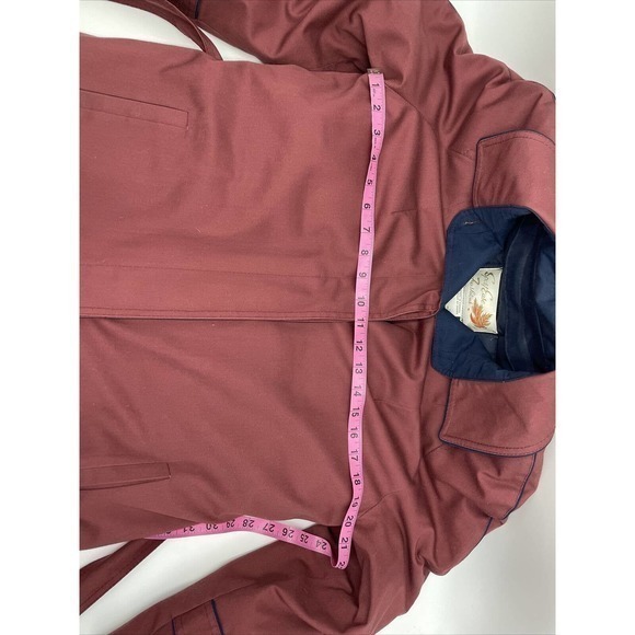 Vintage Sport Ease Fashions Goose Down Trench Coat Maroon Made in Canada Size 14 - Picture 14 of 16
